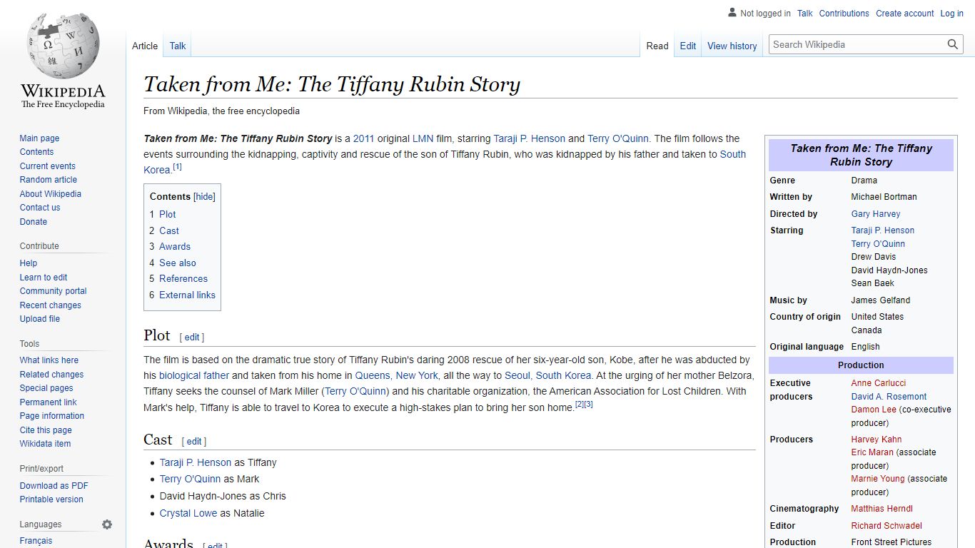 Taken from Me: The Tiffany Rubin Story - Wikipedia